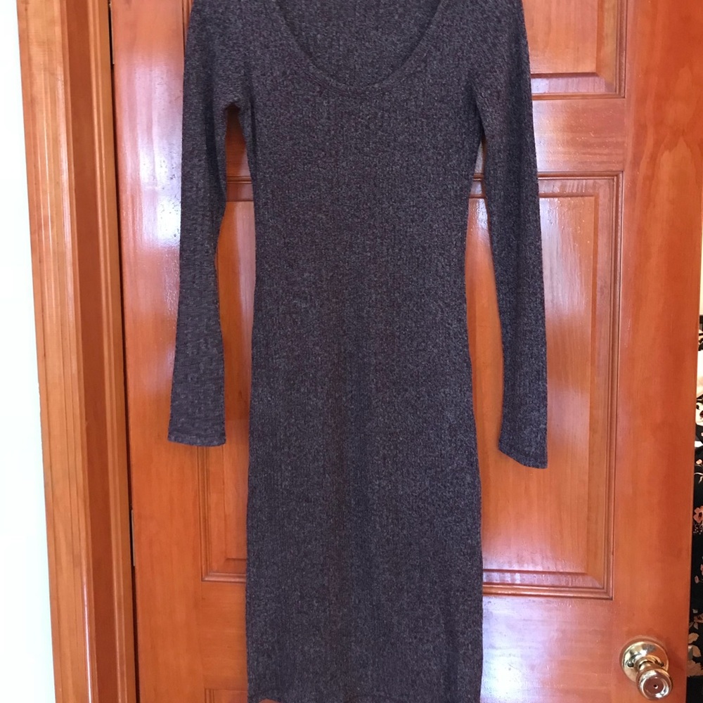 Aritzia Wilfred Free Purple Space Dye Midi Dress